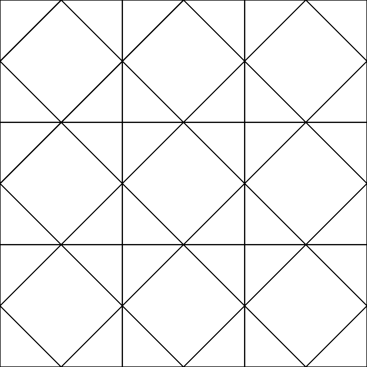 Pattern 165, Kansas Star barn quilt pattern thumbnail